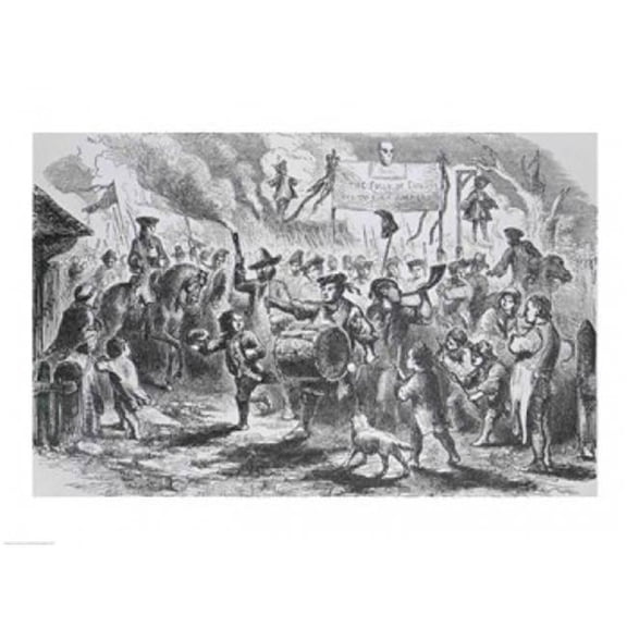 The Stamp Act Riots at Boston Poster Print - 36 x 24 in. - Large