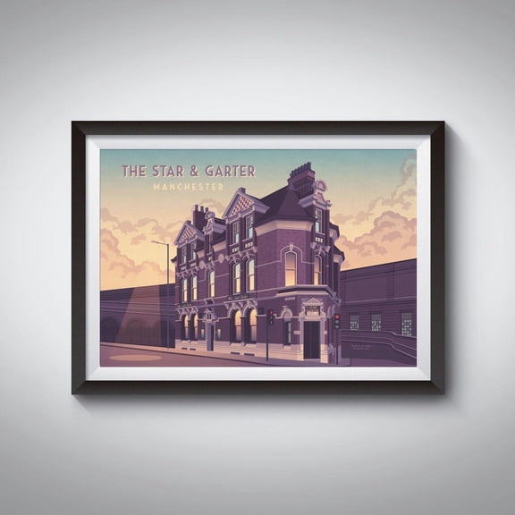 The Star And Garter Manchester Music Venue Architecture, Unframed Paper Poster 8x10in
