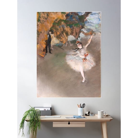The Star Dancer On Stage Edgar Degas Ballet Poster Wall Art, Modern Wall Decor For Living Room Bedroom, 12x18 UNFRAMED