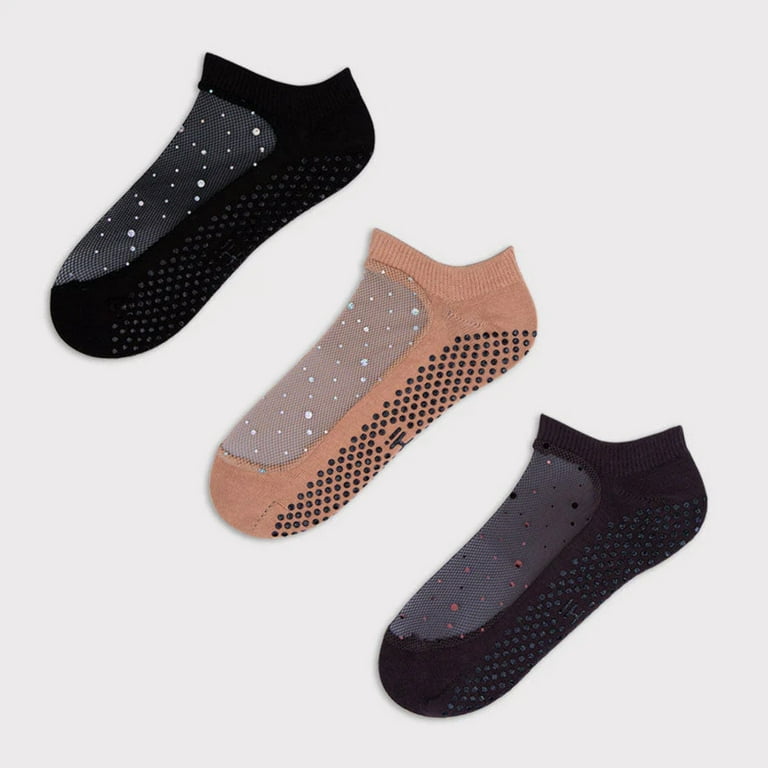 The Star Grip Sock Pack - 3 Pack Women's SHASHI Grip Socks Small / Medium  for Pilates, Barre, Yoga