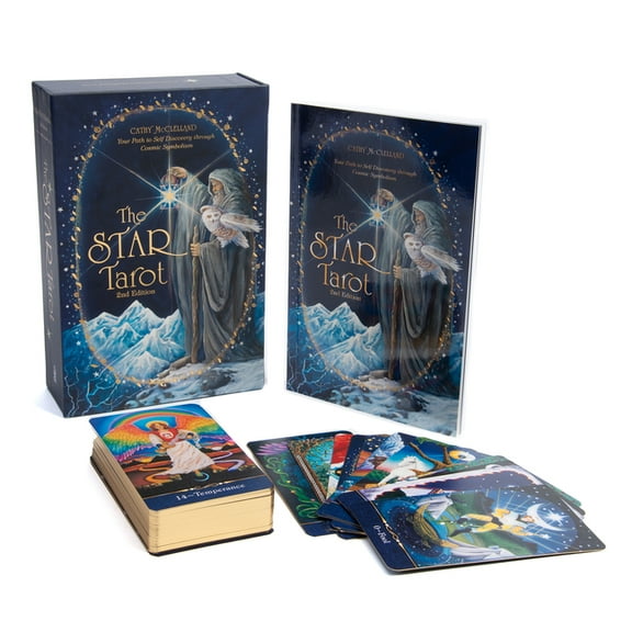 The Star Tarot: Your Path to Self-Discovery Through Cosmic Symbolism (Tarot Kit Box Set with 78 Cards and Guide Book), (Paperback)