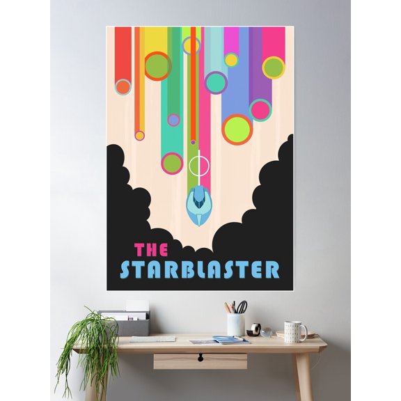 The Starblaster Vintage Travel Poster Poster Wall Art, Modern Wall Decor For Living Room Bedroom, 12x18 UNFRAMED