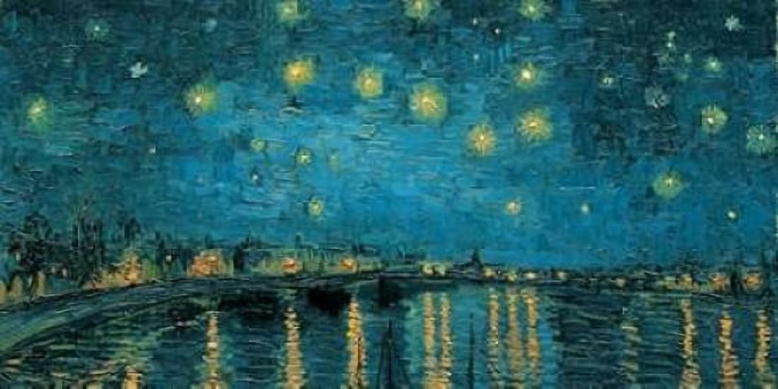 The Starry Night Canvas Art - Vincent Van Gogh (10 x 20)