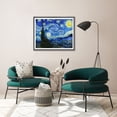 thumbnail image 1 of The Starry Night Canvas Prints of Vincent Van Gogh Famous Oil Paintings Reproduction, Framed Nature Wall Art Canvas Poster, 8" X 10", 1 of 7