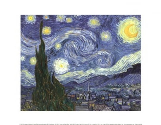 The Starry Night June 1889 Canvas Art - Vincent Van Gogh (24 x 18)