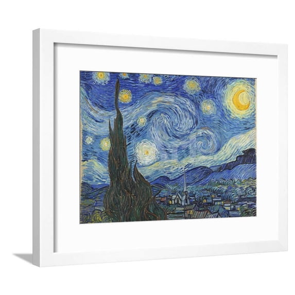 The Starry Night, June 1889, Scenic World Culture Framed Art Print UnFramed Wall Art by Vincent van Gogh Sold by Art.Com