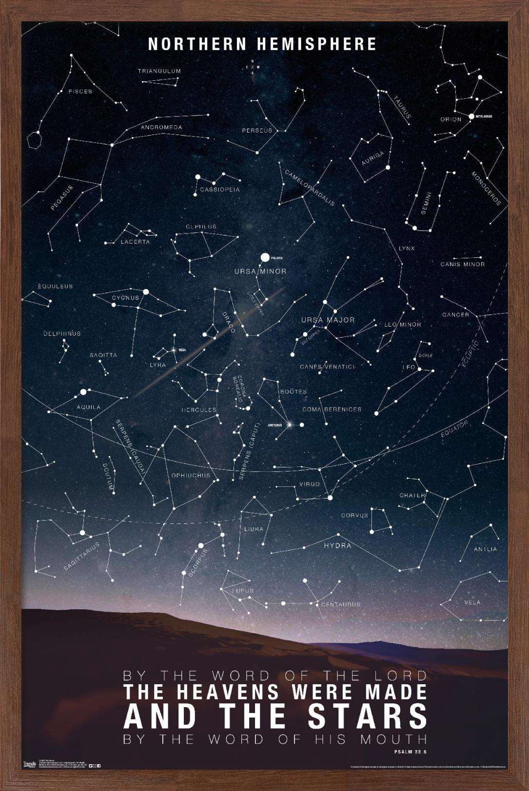 The Stars Wall Poster, 14.725" x 22.375", Framed