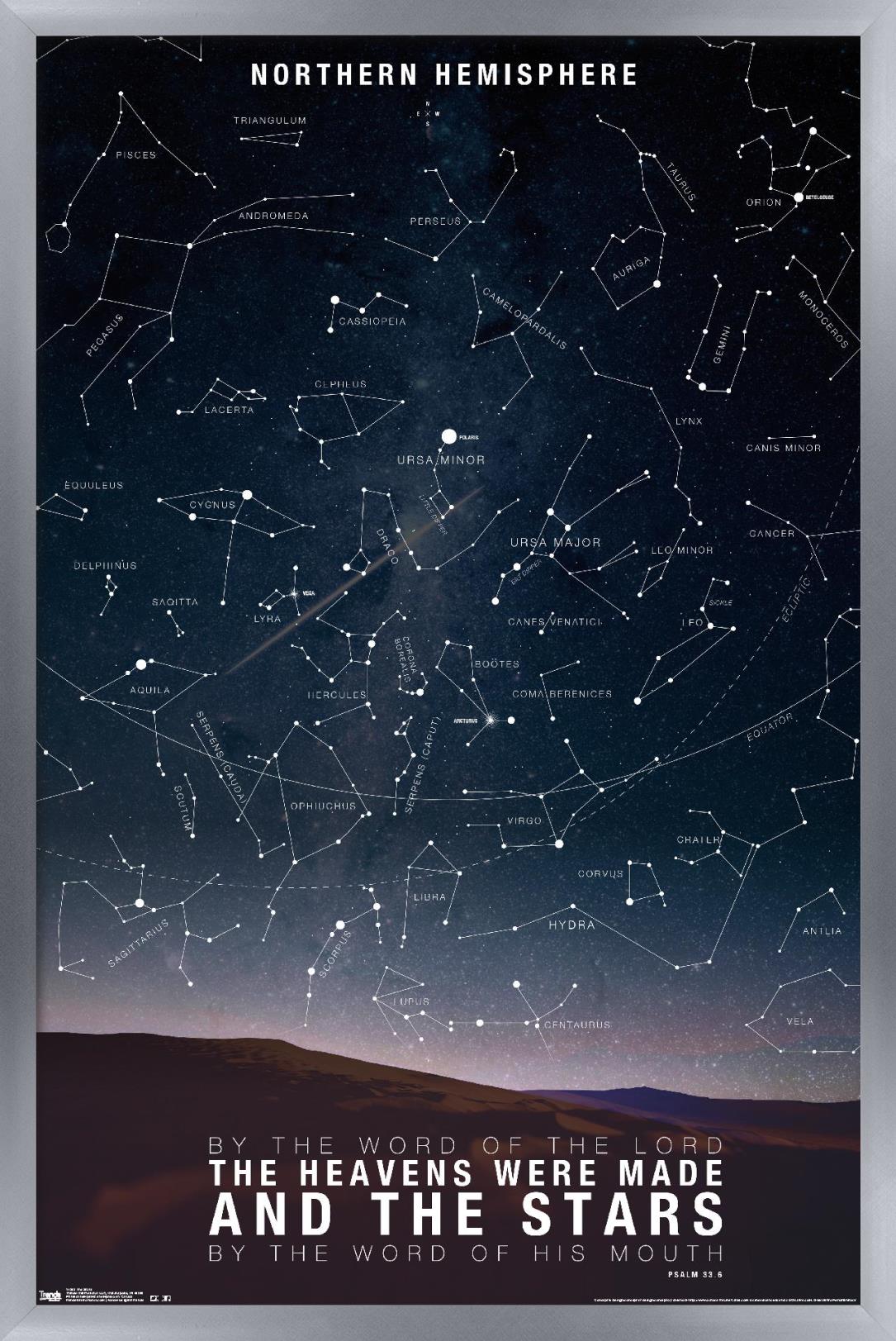 The Stars Wall Poster, 22.375" x 34", Framed