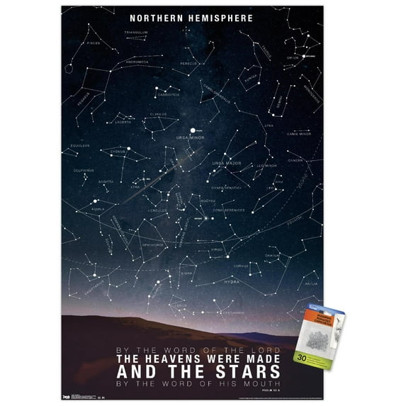 The Stars Wall Poster with Push Pins, 22.375" x 34"