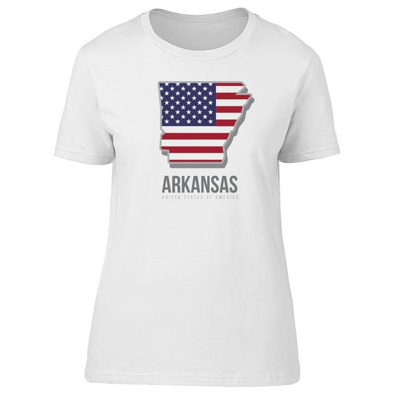 The State Of Arkansas T-Shirt Women -Image by Shutterstock, Female XX-Large