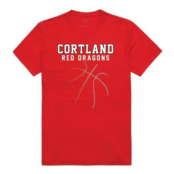 The State University of New York Cortland Red Dragons College Basketball T-Shirt, Red - Medium