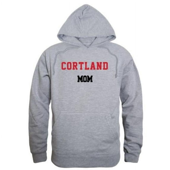 The State University of New York Cortland Red Dragons Mom Hoodie, Heather Grey - Small