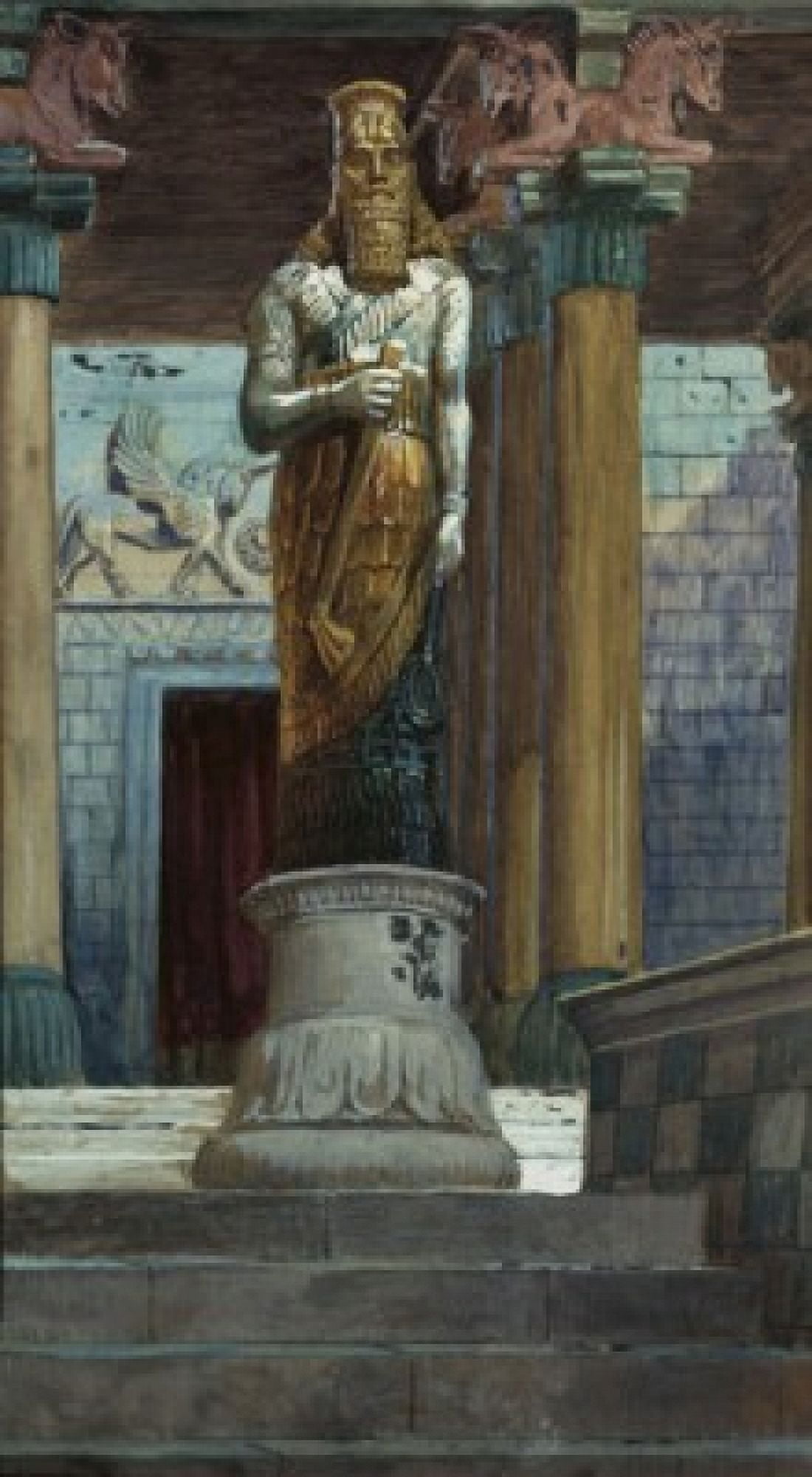 The Statue of Nebuchadnezzar James Tissot (1839-1902French) Jewish Museum New York Canvas Art - James Tissot (18 x 24)