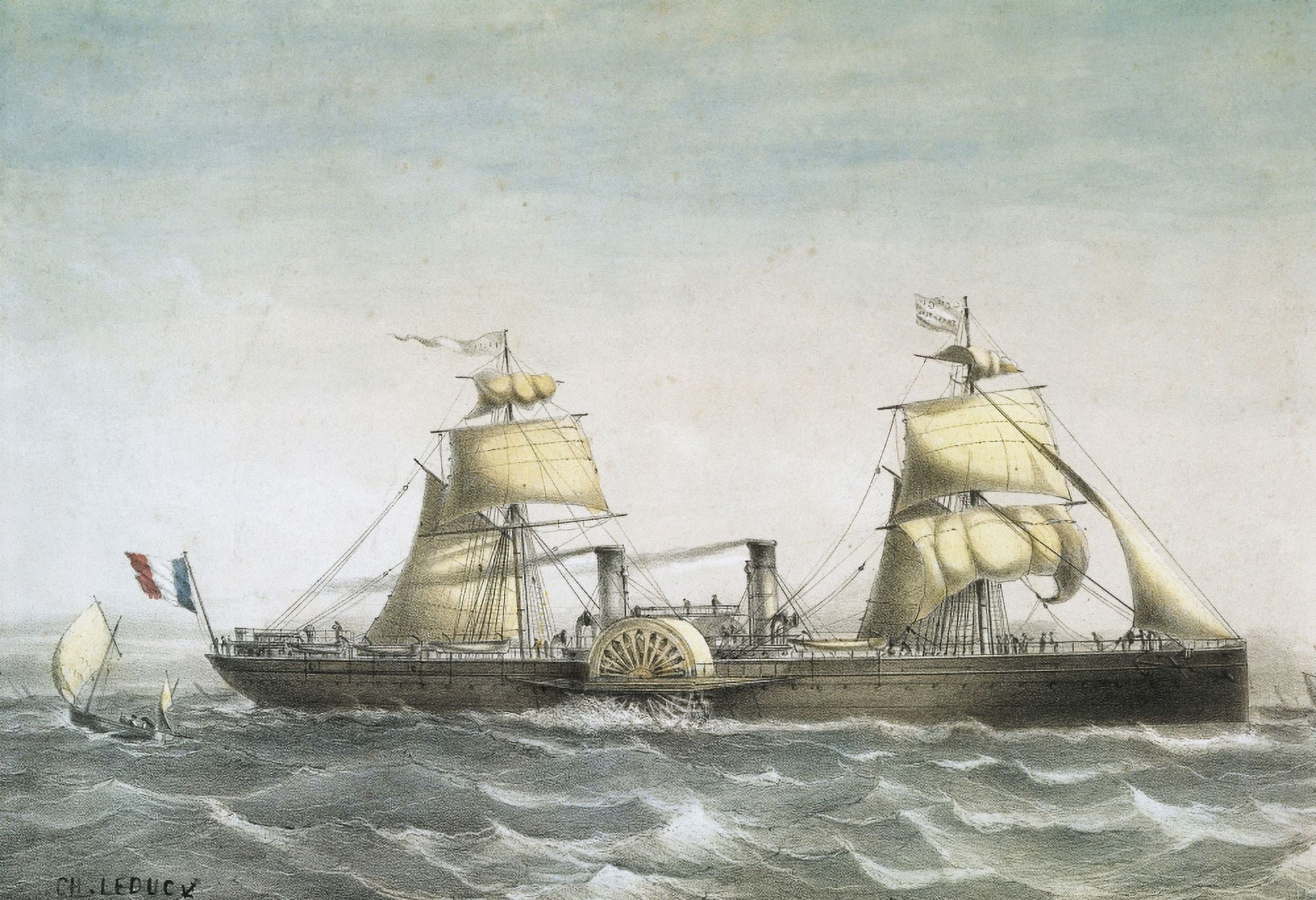 The Steamship Emperatriz Eugenia Canvas Art - (36 x 24)