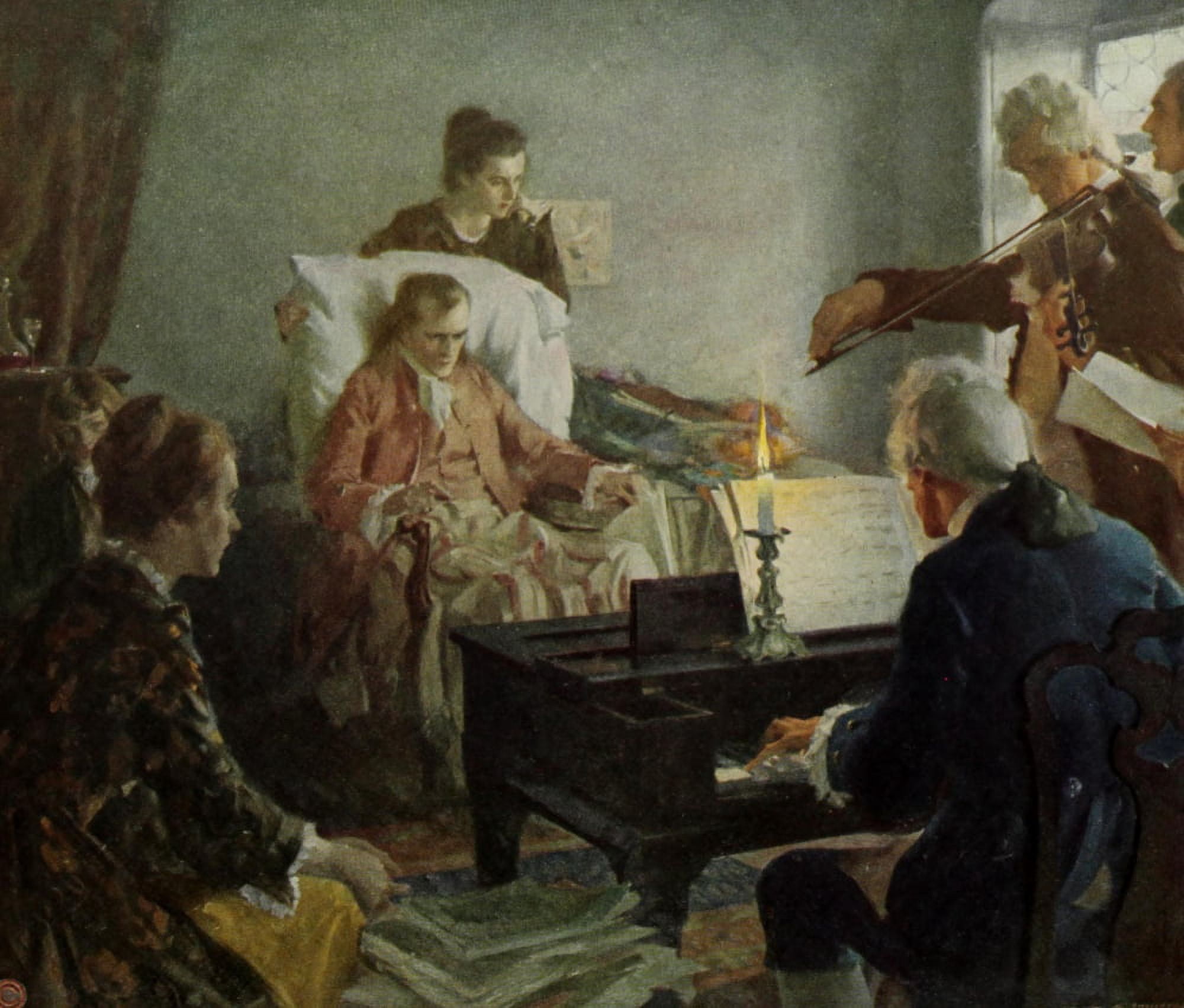 The Steinway Collection 1919 The Death of Mozart Canvas Art - Chas E Chambers (18 x 24)