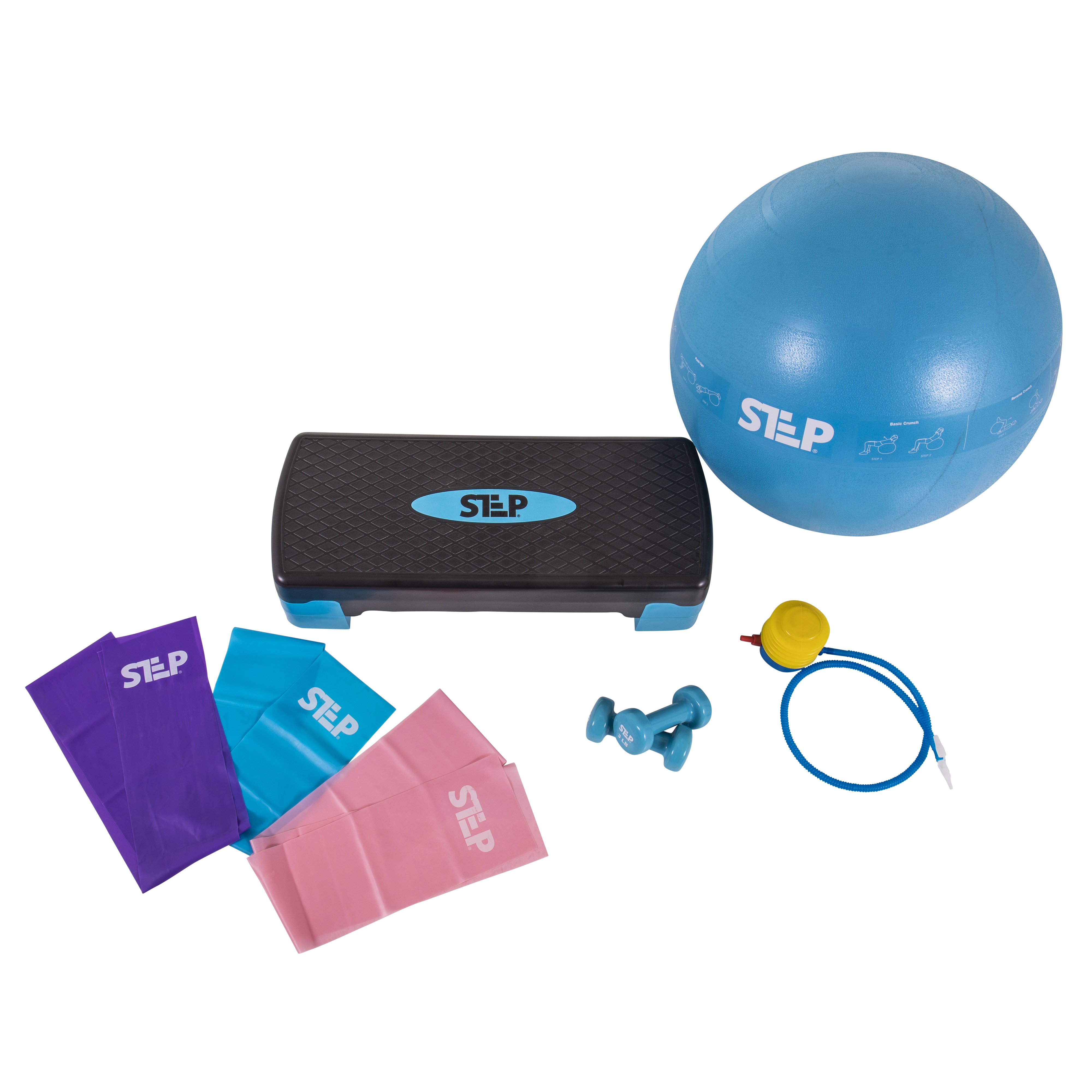 The Step Bundle (The Step, Flat Resistance Bands, Dumbbells, and Resistance Ball) - image 1 of 6