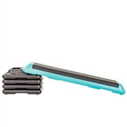 The Step Club Size Platform With Two 2 Freestyle Risers and Two 2 Original Risers - Teal
