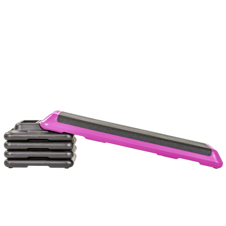 Free Shipping The Step Club Size Platform with Two 2 Freestyle Risers and Two 2 Original Risers Pink Walmart Walmart