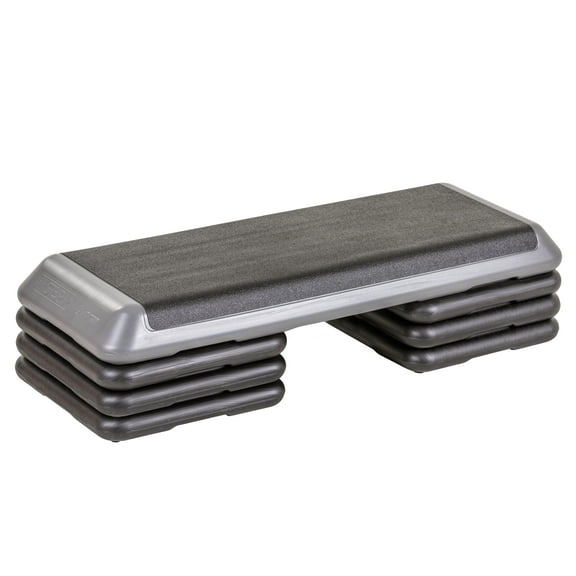The Step Health Club Size Platform With Six (6) Original Risers - Grey