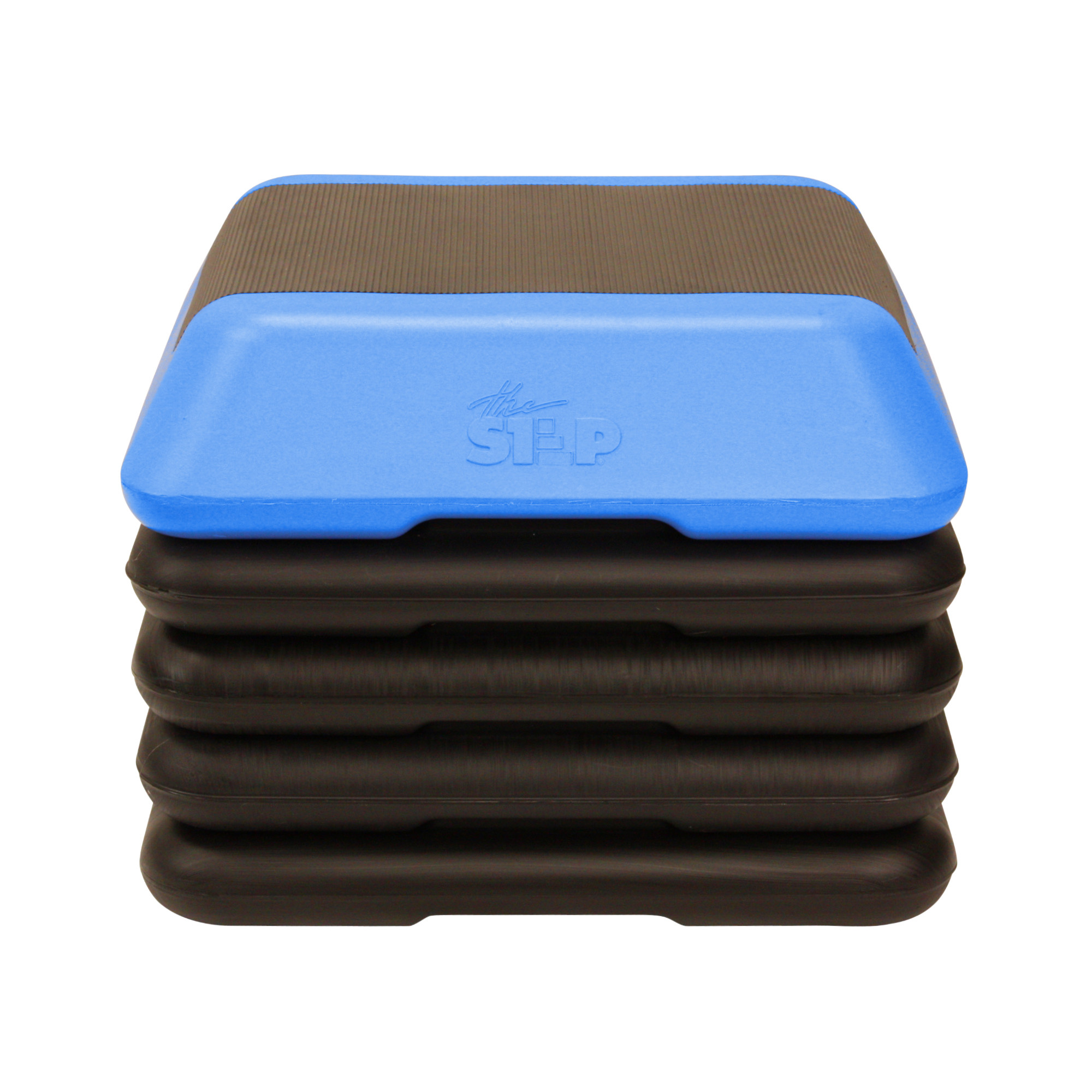The Step High Step Aerobic Platform with High Step Blue Aerobic Platform and 4 Black Risers - image 1 of 10