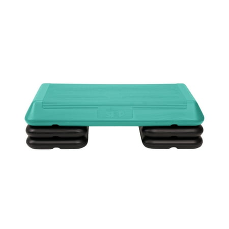 The Step Original Circuit Size Aerobic Platform, Nonslip Platform With Four Black Risers