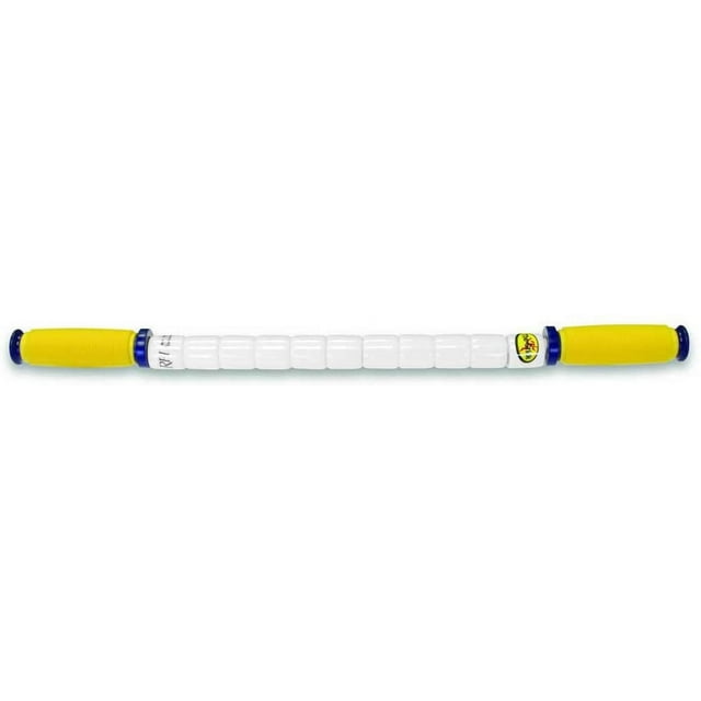 The Stick Marathon Stick - 20 Inches - Maximum Flexibility With Yellow Handles - Therapeutic Body Massage Stick -