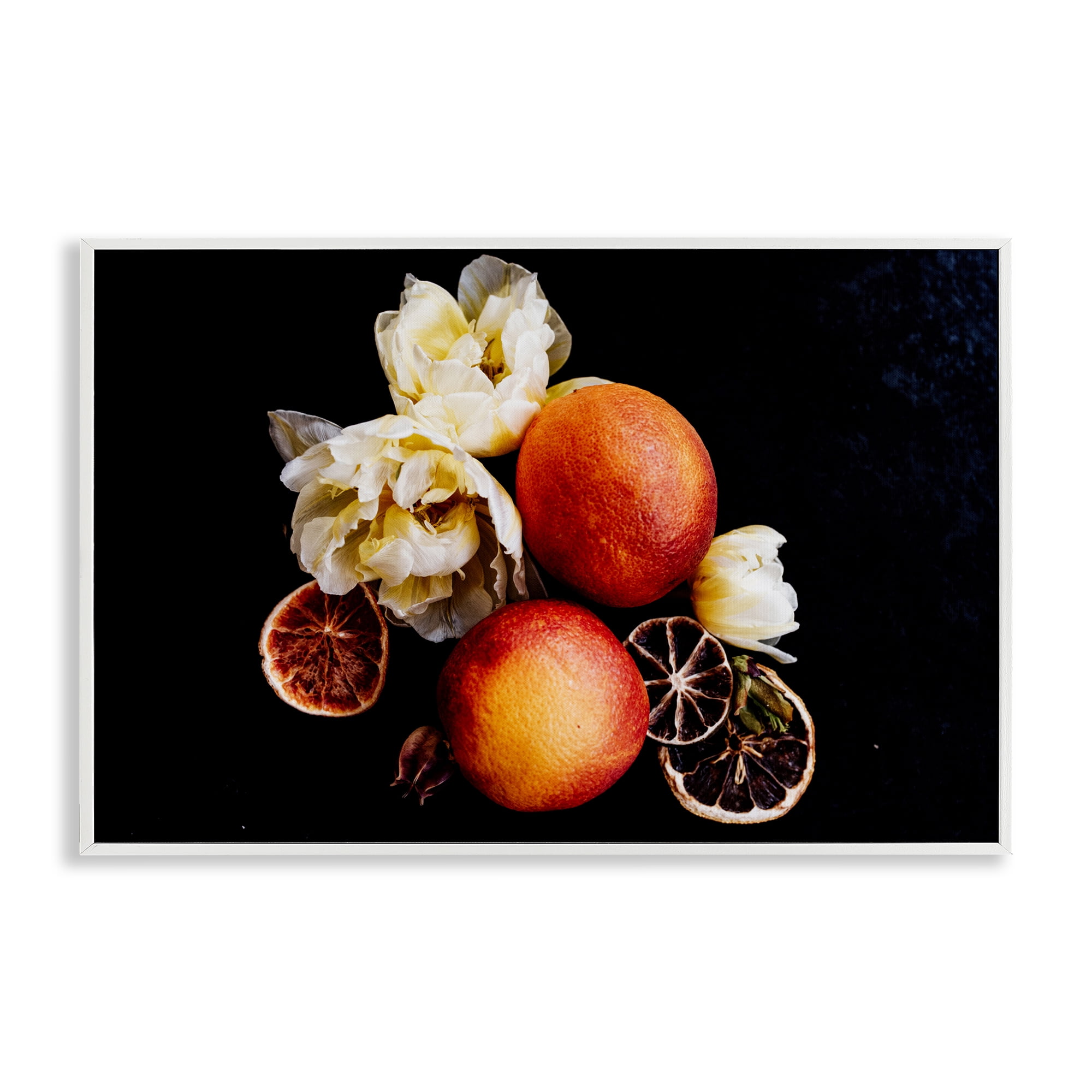 The Still Spring Fruit White Framed Giclee Art, design by Amy Carroll
