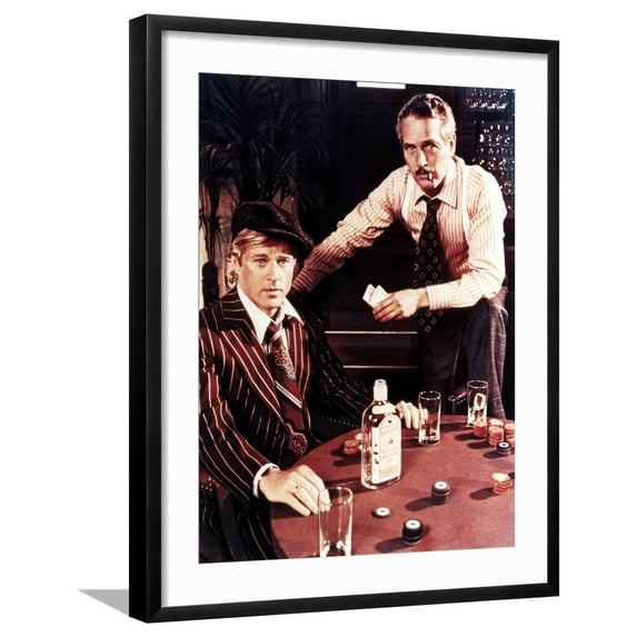 Art.com The Sting, from Left: Robert Redford, Paul Newman, 1973 Photo, Black Frame Wall Art, 23" x 29"