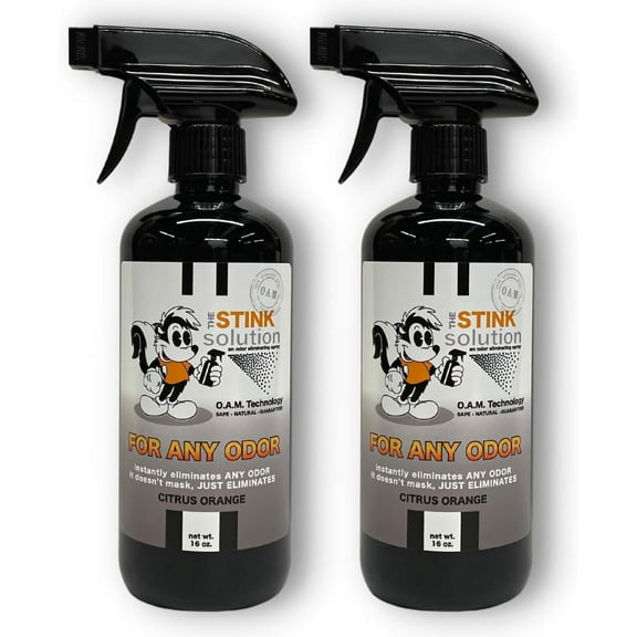 The Stink Solution For Any Odor Eliminator Spray, Citrus Orange, 16 oz, 2 Count