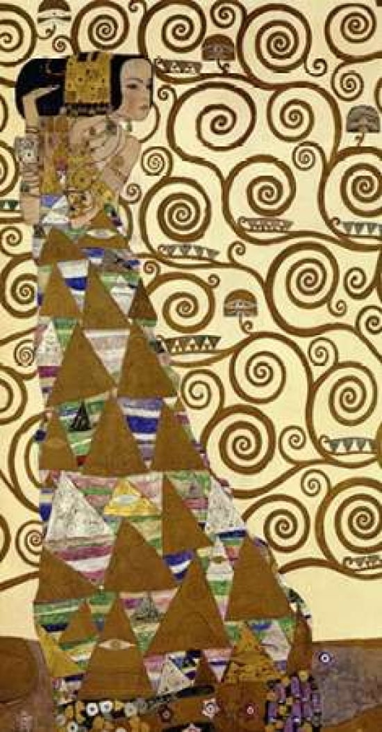 The Stoclet Frieze - left Canvas Art - Gustav Klimt (12 x 18)