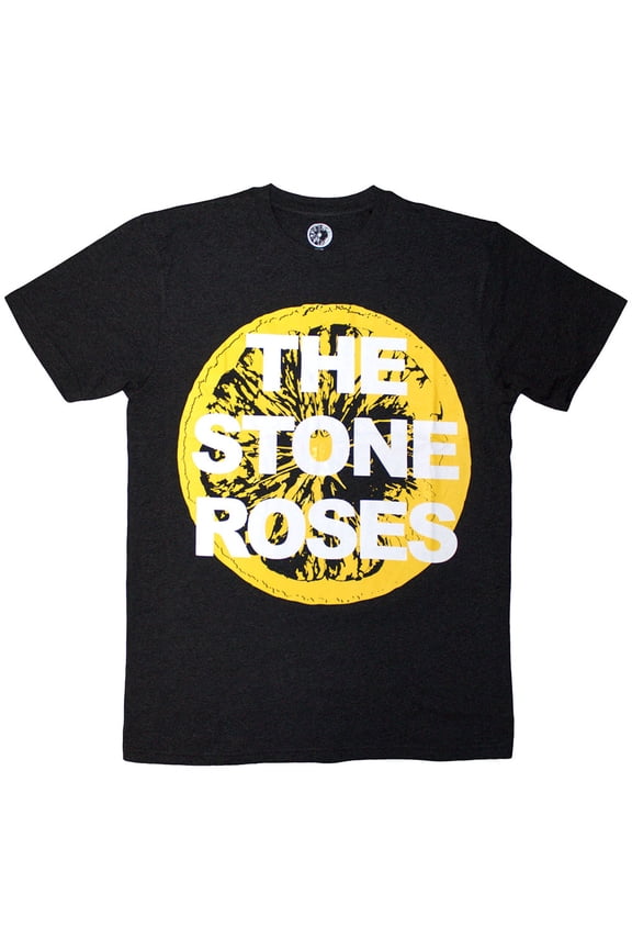 The Stone Roses Unisex T-Shirt Large Lemon (Charcoal Grey) (Medium)