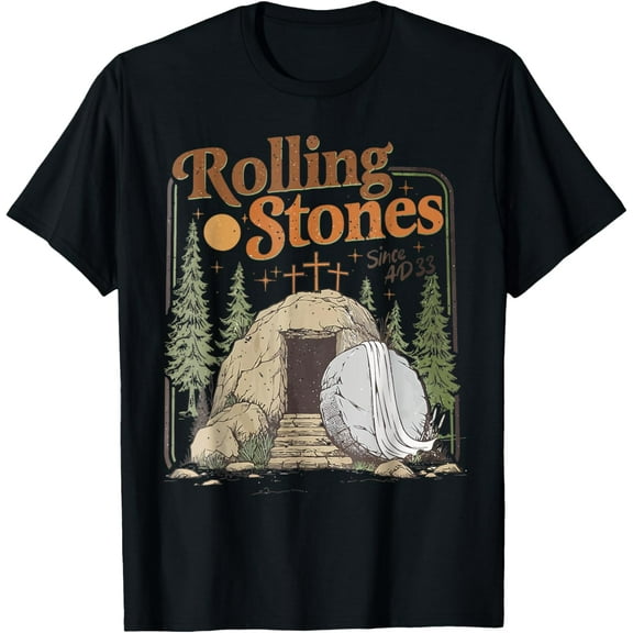 The Stone Was Rolled Away He Is Alive Retro Christian Easter T-Shirt TShirt