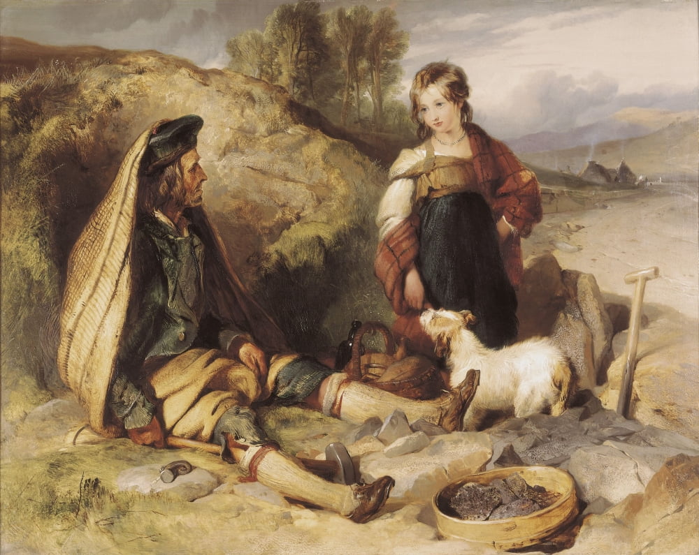The Stonebreaker And His Daughter Canvas Art - (24 x 18)