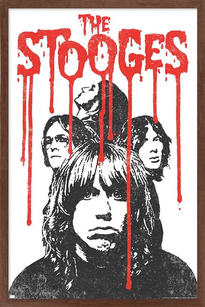 The Stooges - Bleeding Logo Wall Poster, 14.725" x 22.375", Framed