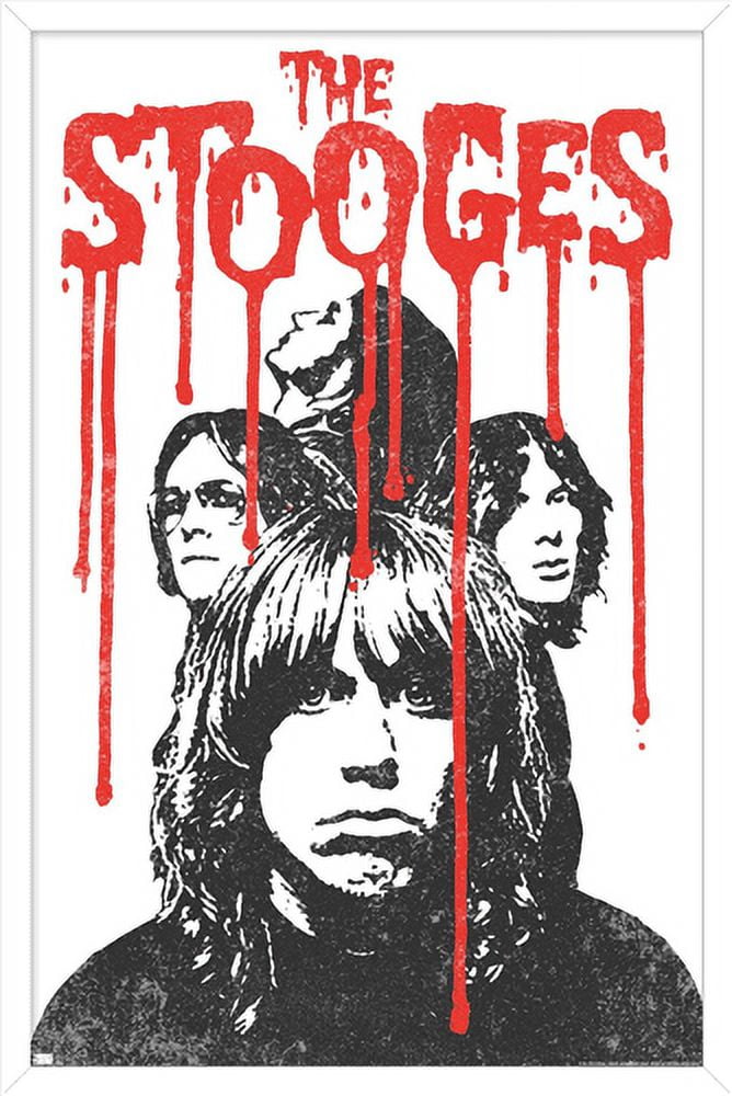 The Stooges - Bleeding Logo Wall Poster, 22.375" x 34", Framed