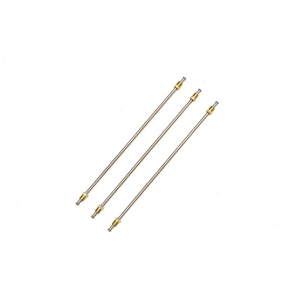 The Stop Shop 3/16 Inch Stainless Steel Brake Lines with Inverted Double Flared Ends & Fittings 6 Inches Long (Pack of 3)