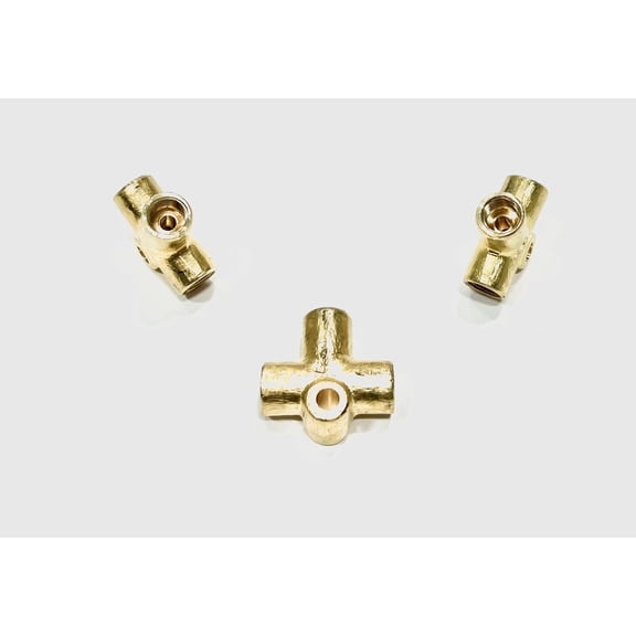 The Stop Shop 3-Way Female Brake Line Tee. All Ports 10 mm x 1 For Bubble/ISO Flare Fittings (Pack of 3)