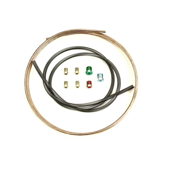The Stop Shop 8 Foot of 3/16 Inch (4.75 mm) Copper Nickel Tubing with Armor and Fittings