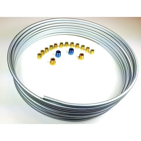 The Stop Shop Brake Line Kit - 25' of 1/4" Coil/Roll with Fittings