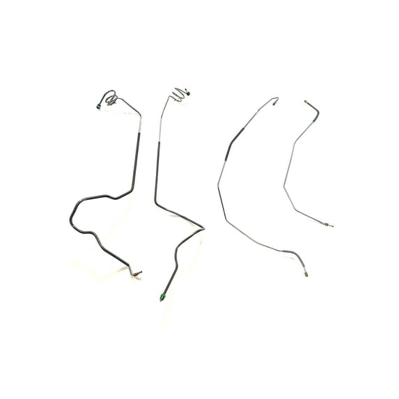 The Stop Shop Galfan Coated Steel Front Brake Line Kit. Compatible with 1981-87 Chevy/GMC C10 & C15 Power Disc Short bed 4WD Trucks