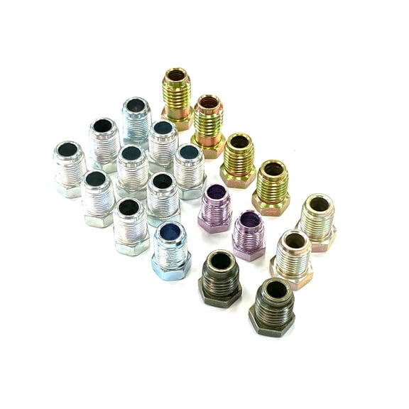 The Stop Shop Metric Brake Line Fitting Kit for 1/4" Tube. (ISO/Bubble Flare)