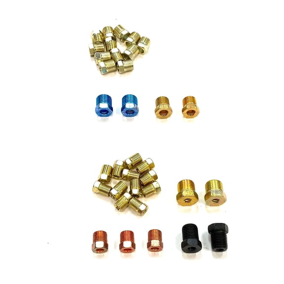 The Stop Shop SAE Brake Line Fitting Kit for Inverted Flares on 3/16 and 1/4 Tube