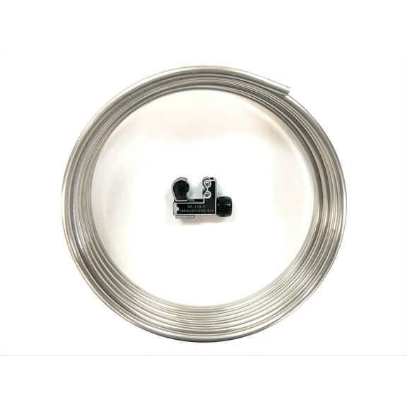 The Stop Shop Stainless Brake Line Tube Coil Roll 3/16" 16 ft. w/Tube cutter