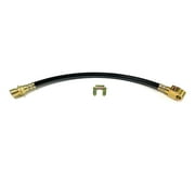 The Stop Shop Universal Rear Rubber Brake Hose 14" Long with Mounting Block
