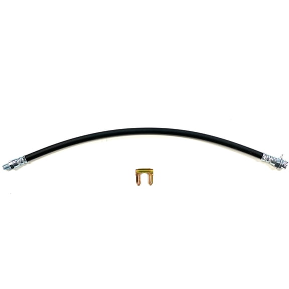 The Stop Shop Universal Rubber Brake Hose, 3/8"-24 Male to 3/8"-24 Female, 14" Long