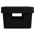 thumbnail image 1 of Black Bendable Box Storage with Lid, 10.51" x 6.96" x 4.52", The Storage Editions Plastic, Adult Use, 1 of 4