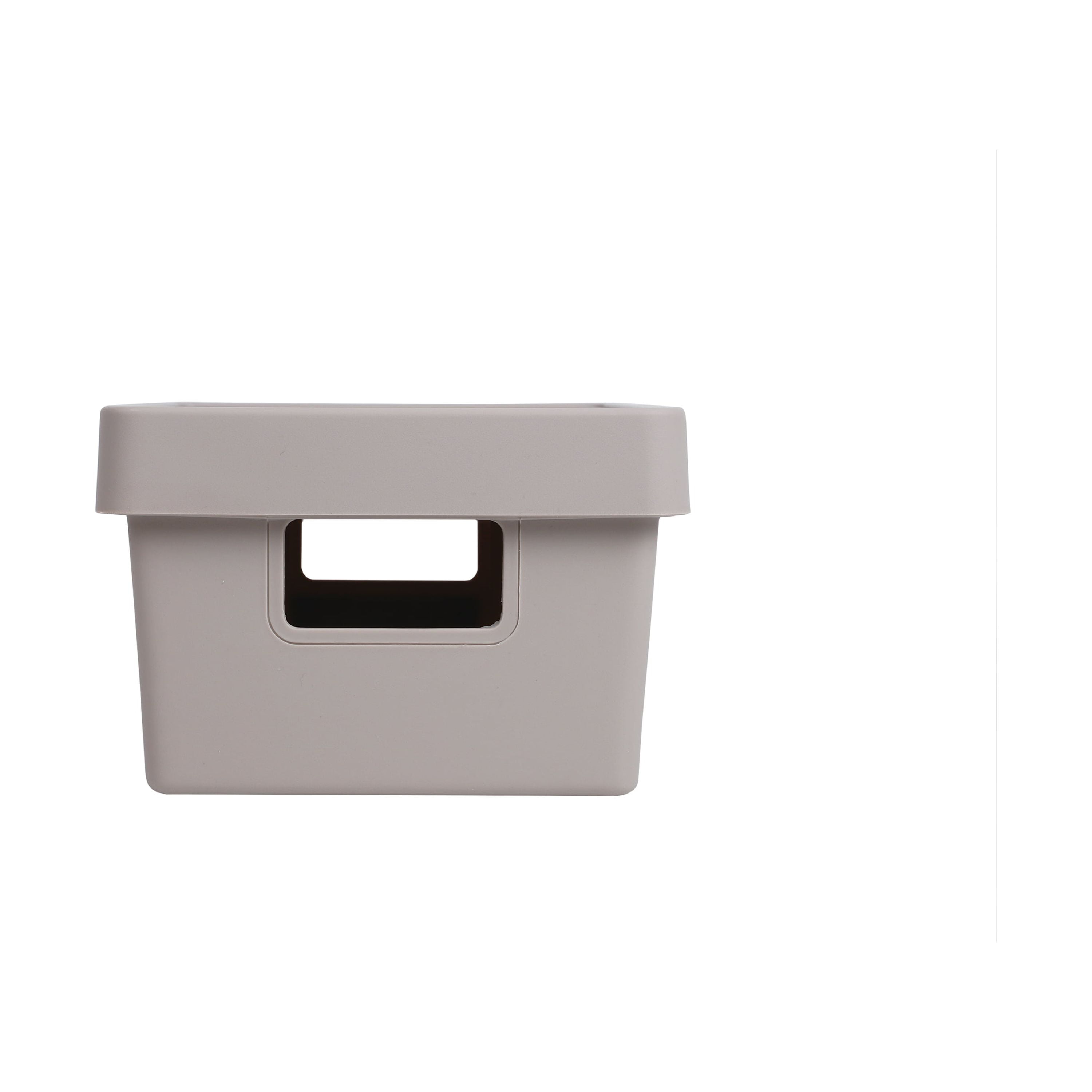 Plastic Bendable Storage Box with Lid, Light Gray, 10.5" x 4.52" x 6.96", The Storage Editions, Use by Adults and Teens
