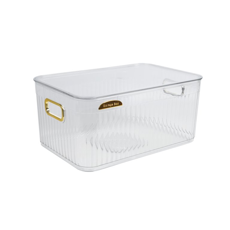 The Storage Editions Plastic Small Clear Rippled Storage Box W 