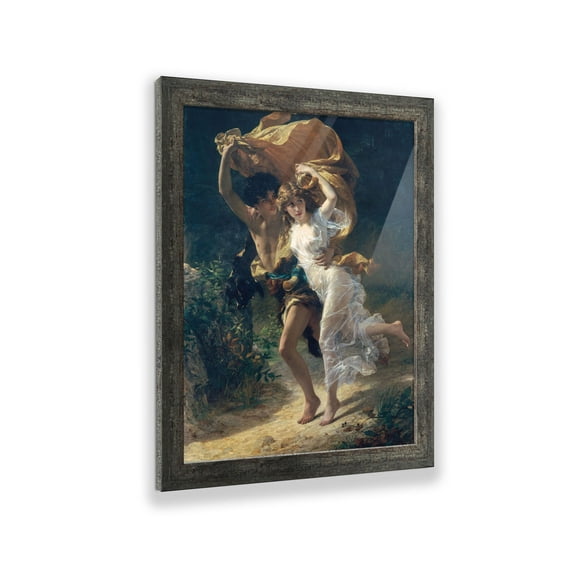 The Storm by Pierre-Auguste Renoir Framed Print, Embodies Young Love, Home Décor Wall Art, 11x14, 2407BW