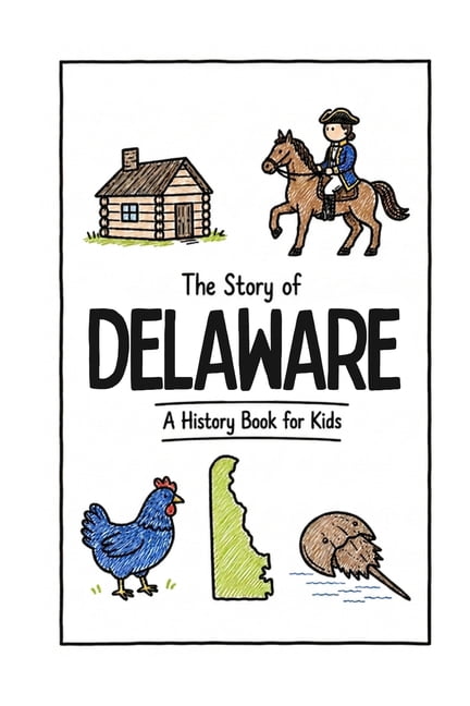 Us History for Kids The Story of Delaware - A History Book for Kids: A Fun & Educational Delaware History Book for Kids, Fast Facts, Easy Re, (Paperback)